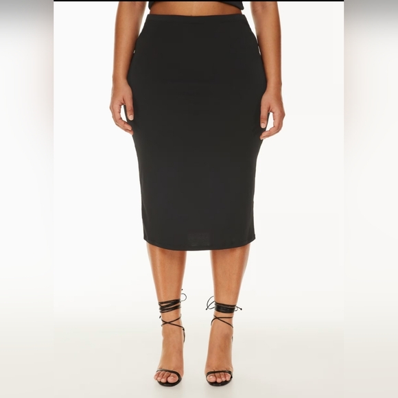 ARITZIA Wilfred fiction Tube Midi Skirt Stretch Black Size 2XS - Picture 7 of 11